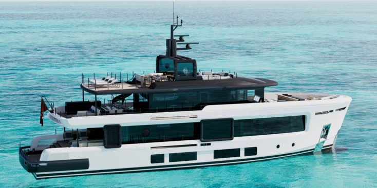 Дизайн CdM RAW 105 разрабатывала студия Cassetta Yacht Designers