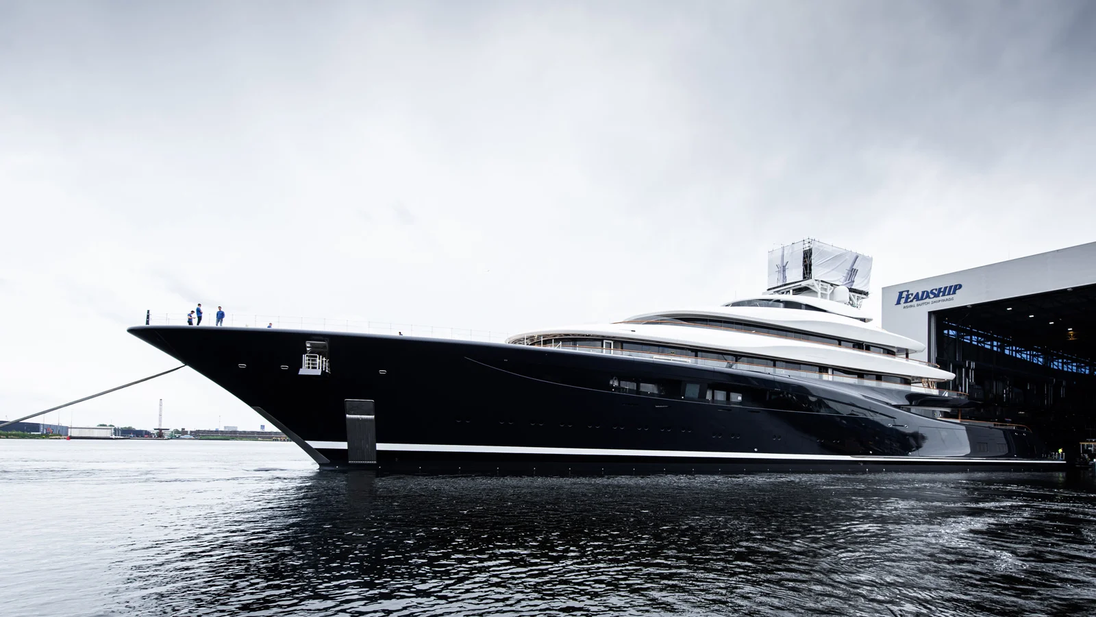 Project 821 is the largest motor yacht ever launched in the Netherlands