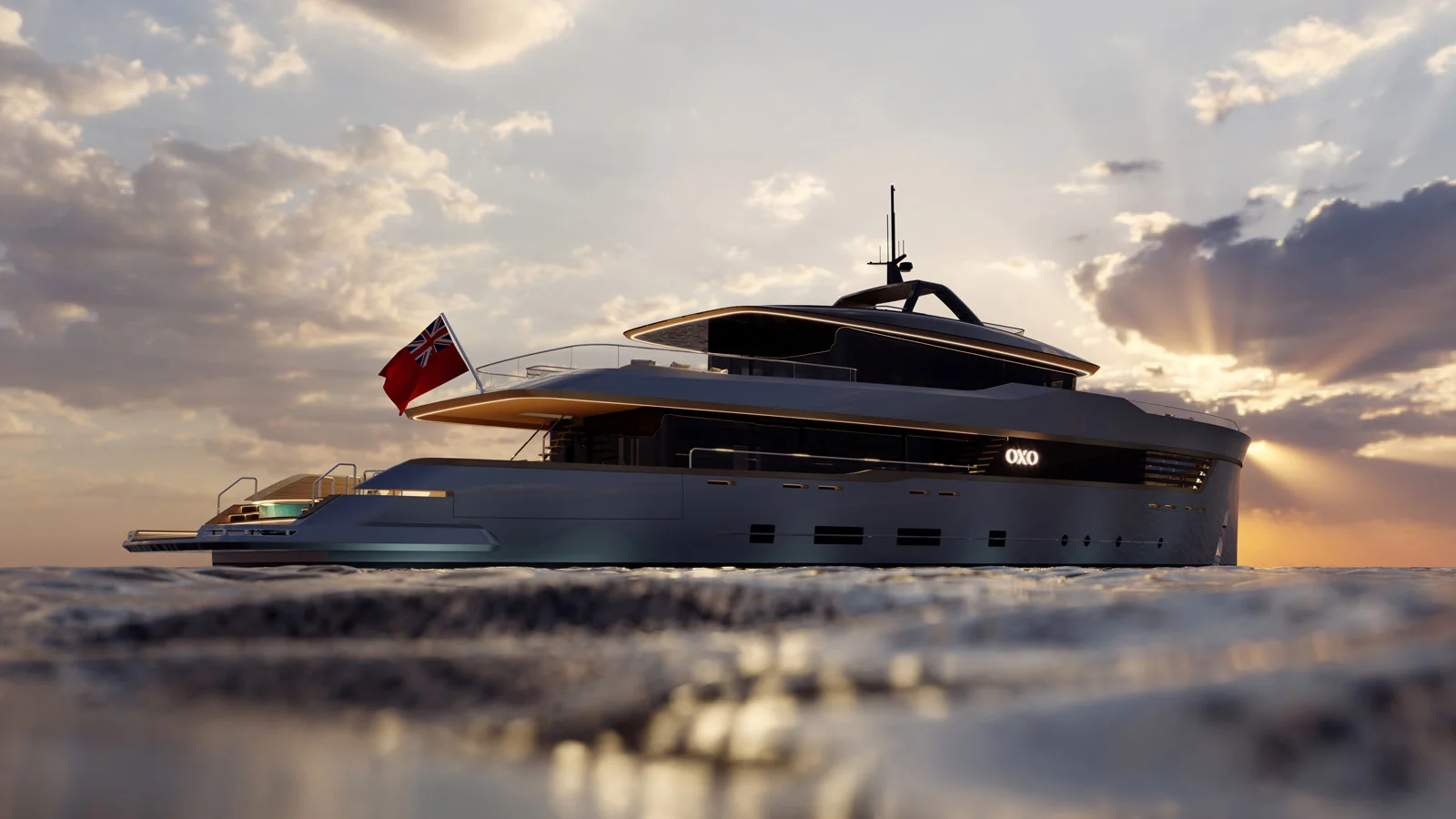 The OXO concept is Dixon Yacht Design's vision of "next-generation" motor yachts