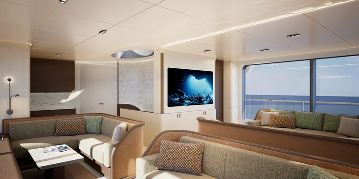 Зона отдыха в салоне на SailXplorer XV53