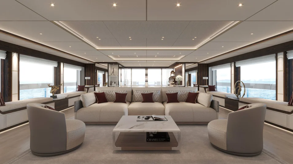 Sanlorenzo 58Steel's main saloon