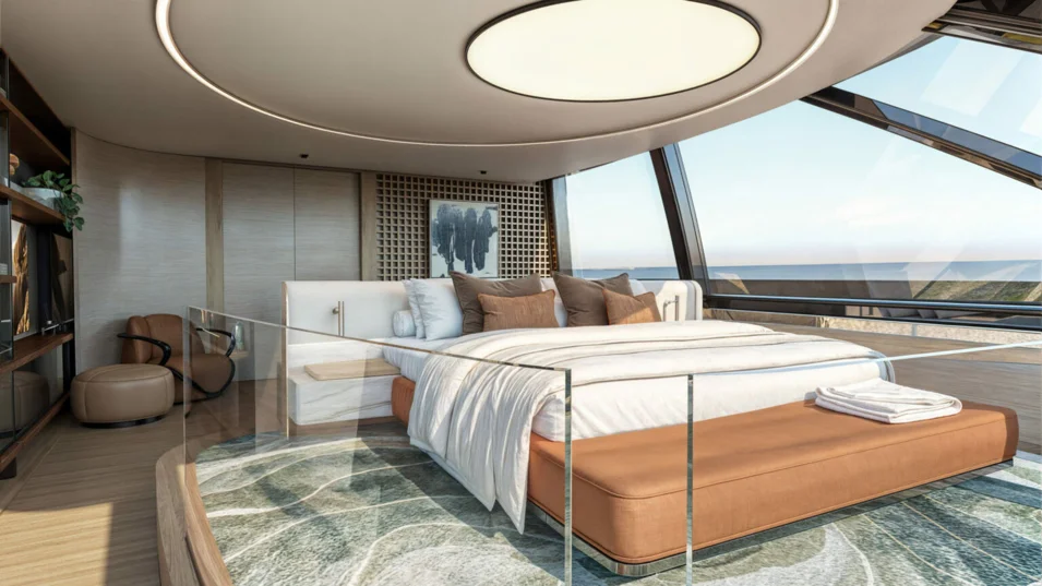 Спальня в двухуровневых апартаментах владельца на Project Elemental