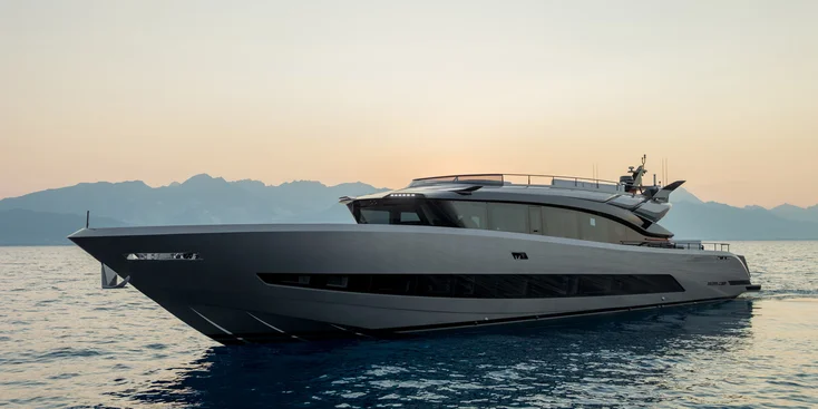 The Brabus AB110 starts a three-model superyacht range created by AB Yachts and Brabus