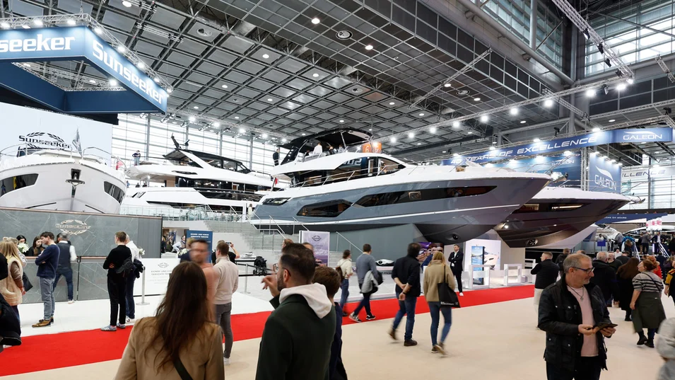 Стенд британской верфи Sunseeker на выставке boot D&uuml;sseldorf