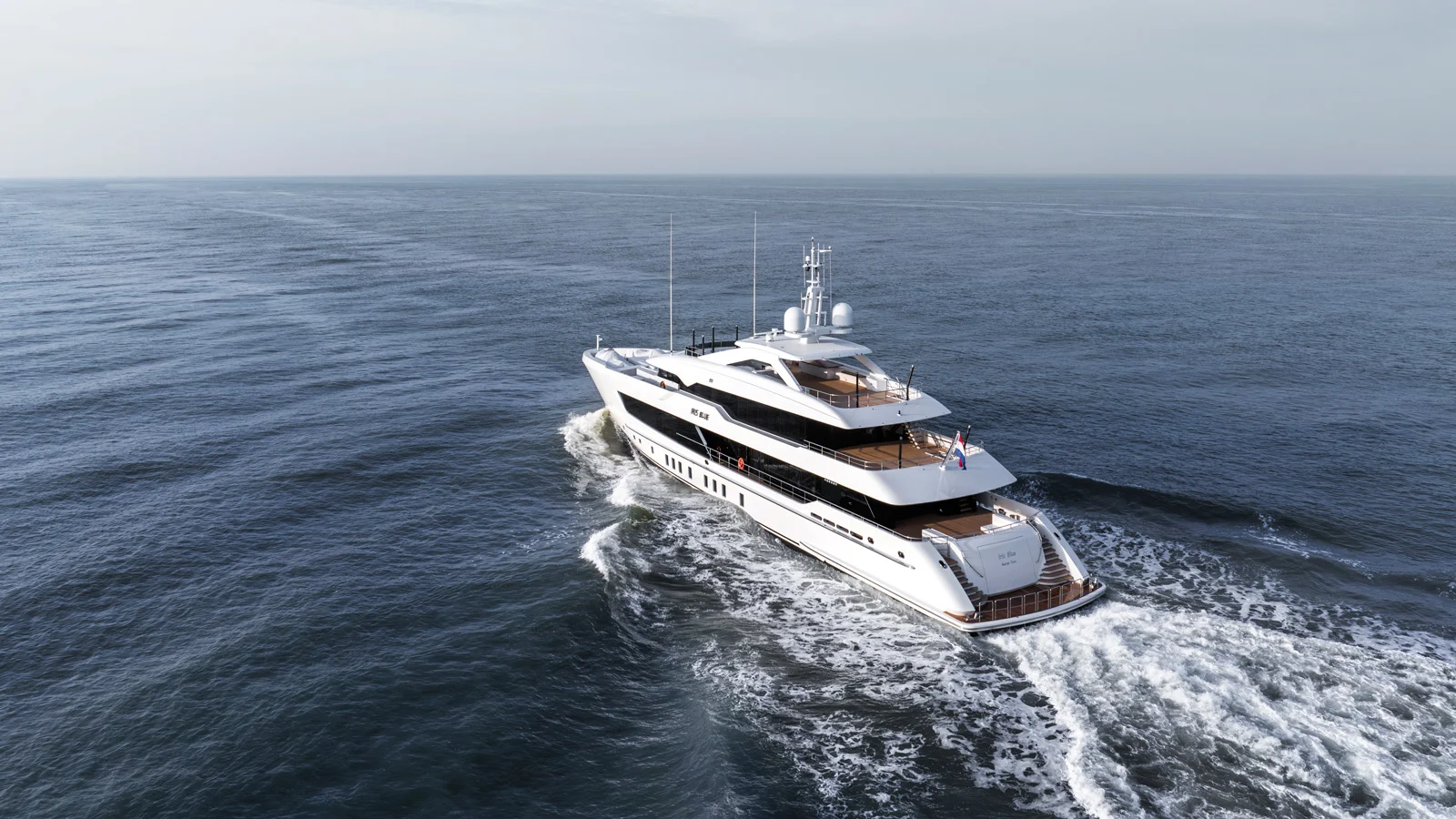 Iris Blue is the first yacht of the restyled 55-metre series