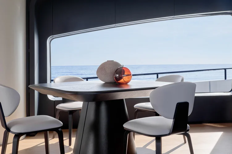 Dining area in the main deck saloon