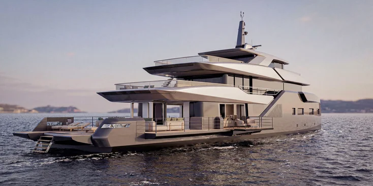 Thanks to the collapsible balconies and folding doors the Anvil's main saloon can become part of the exterior space