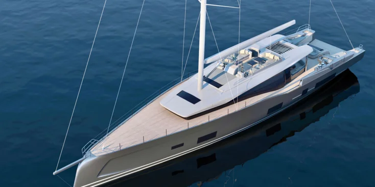 This 42-metre flybridge project is currently known as the C140