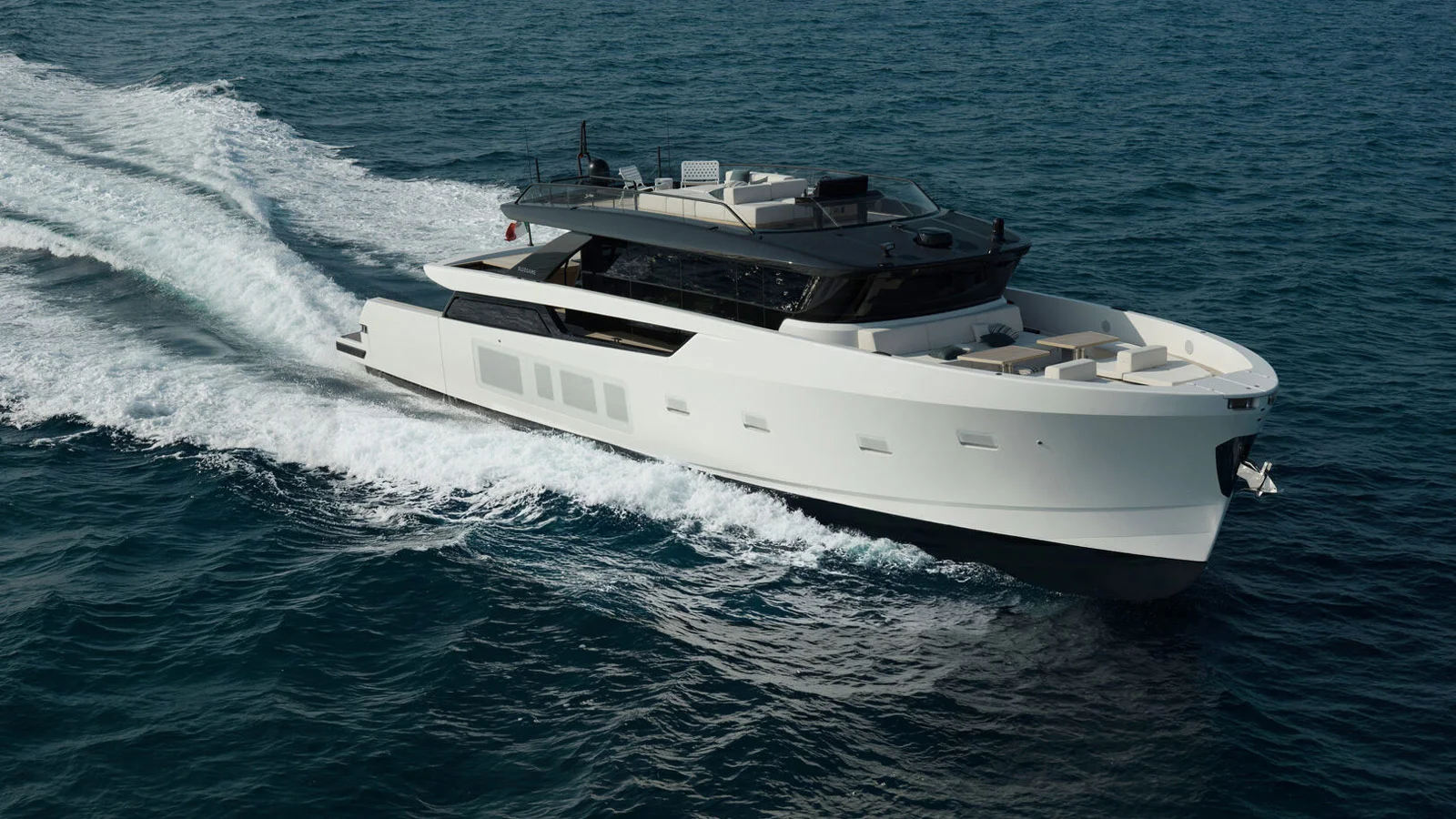 The Bluegame BGX83 has begun her sea trial in Italian Rapallo