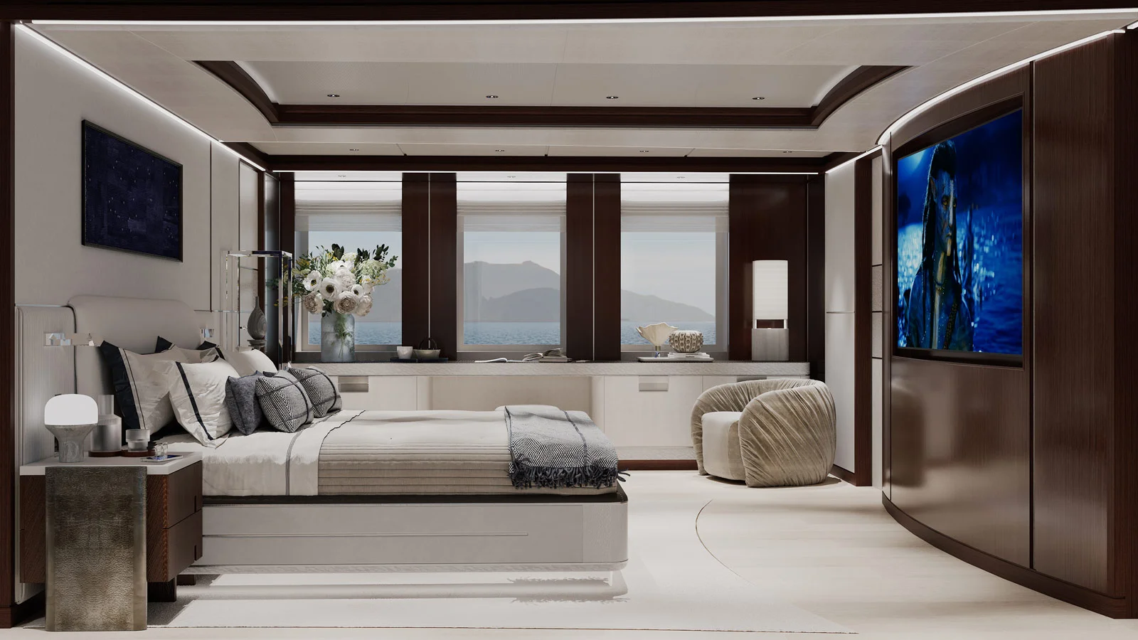 Мастер-апаратаменты на главной палубе Heesen Project Frida