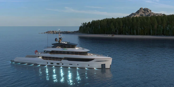 The exterior of the 44.9-metre B165 is by Valentin Design