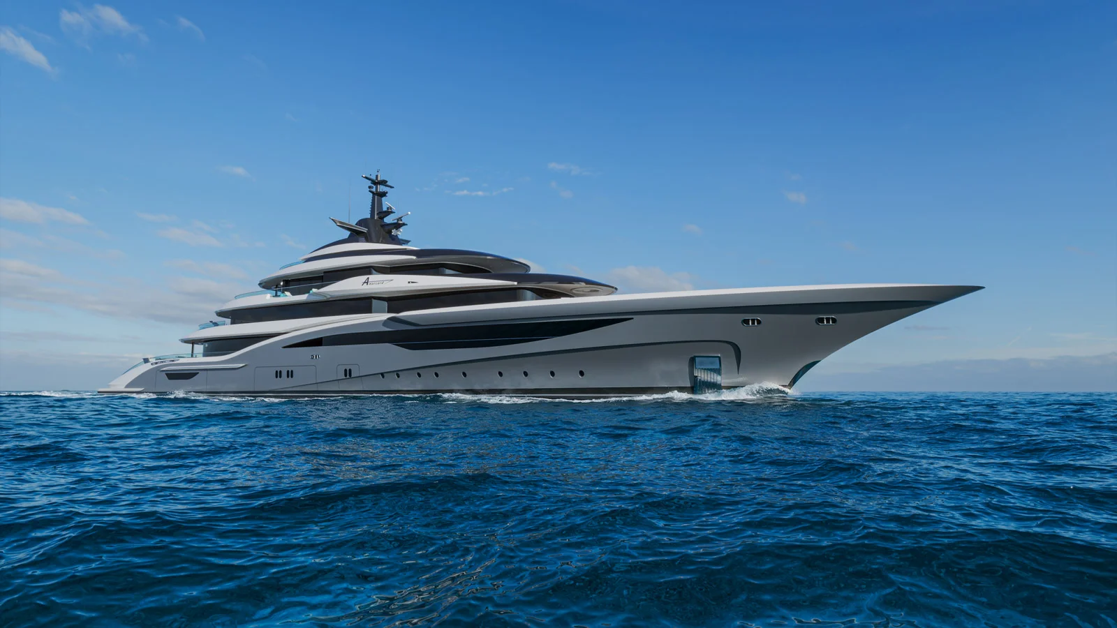 The Amarcord 86 is the second superyacht concept in the Large Yacht Collection by Italian Nuvolari Lenard