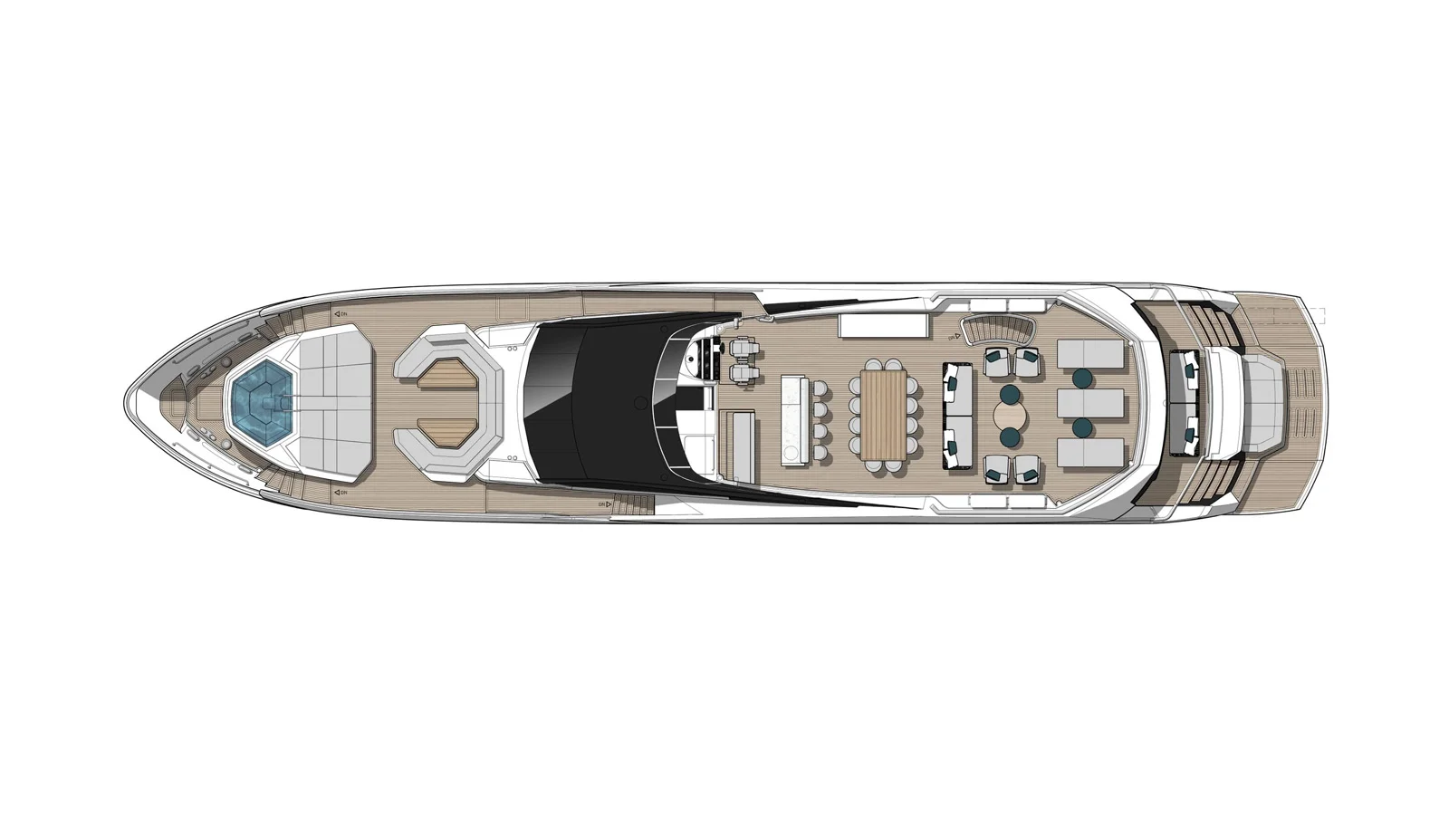 Sunseeker 120 Yacht flybridge