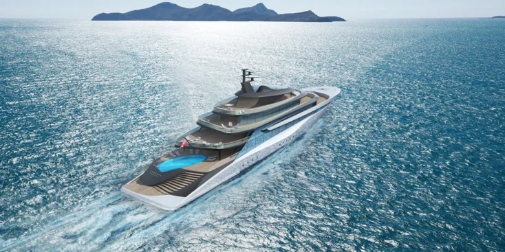 The look from above reveals the distinct features of the the five-deck Supreme’s architecture