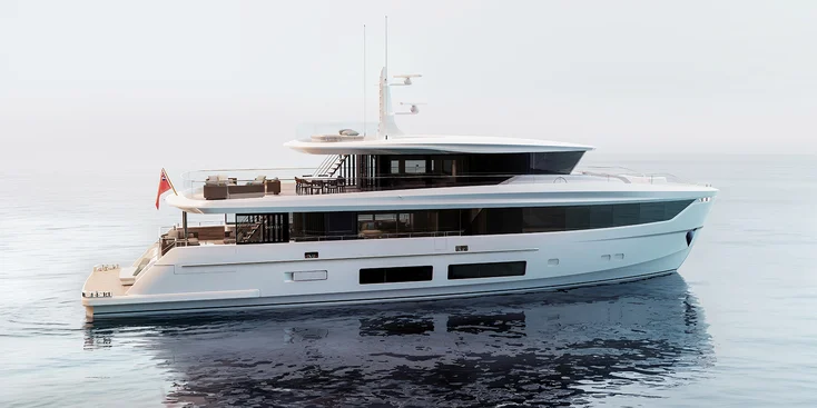 Первый корпус новой модели Odyssey 108 от британской верфи Princess Yachts покажут в 2030 году
