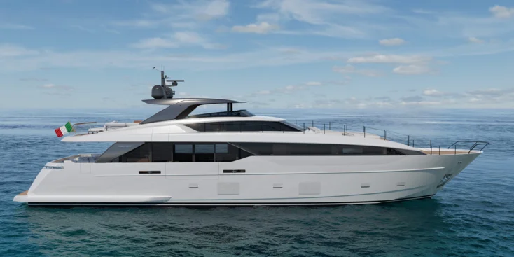 Официально Sanlorenzo SL110A будет представлена на Каннском яхтенном фестивале 2025