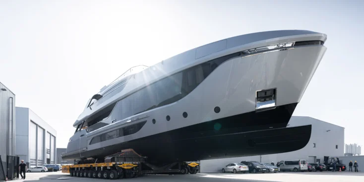 The length of 39.92 m makes the Shine the yard's largest vessel to date