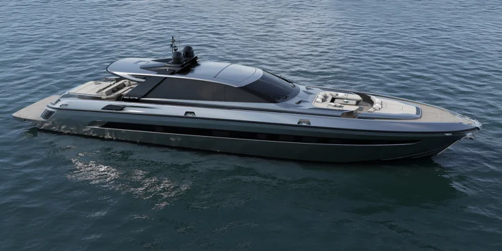 The Otam 90 GTS appeared as a result of shipyard’s collaboration with Giuseppe Bagnardi