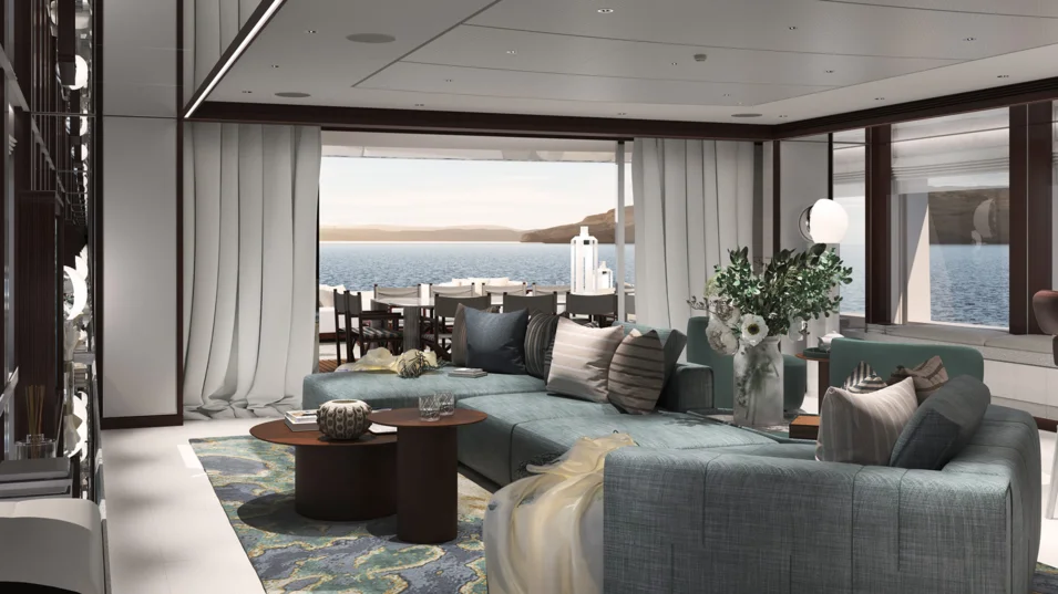 Скайлаундж на бридждеке Heesen Project Frida