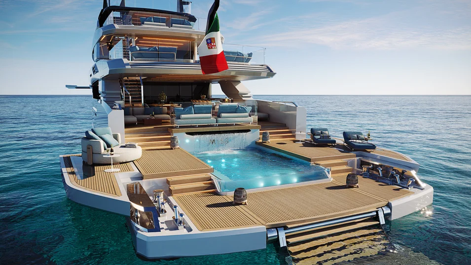 Maiora M|53's beach club with a pool