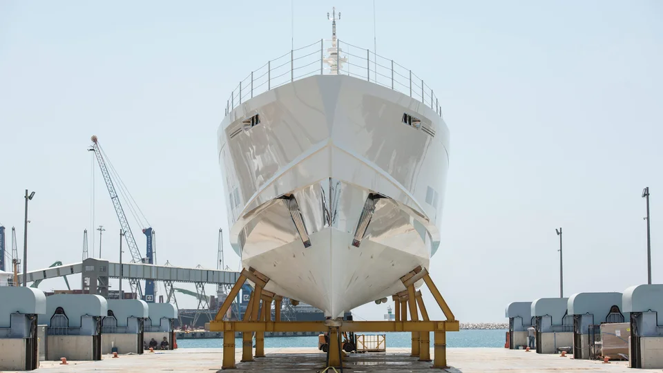 Launch of the 45-metre Genie Blu superyacht by Turkish Alia Yachts