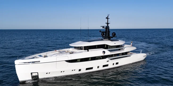 Both the exterior and interior design of the superyacht were created by Hot Lab studio