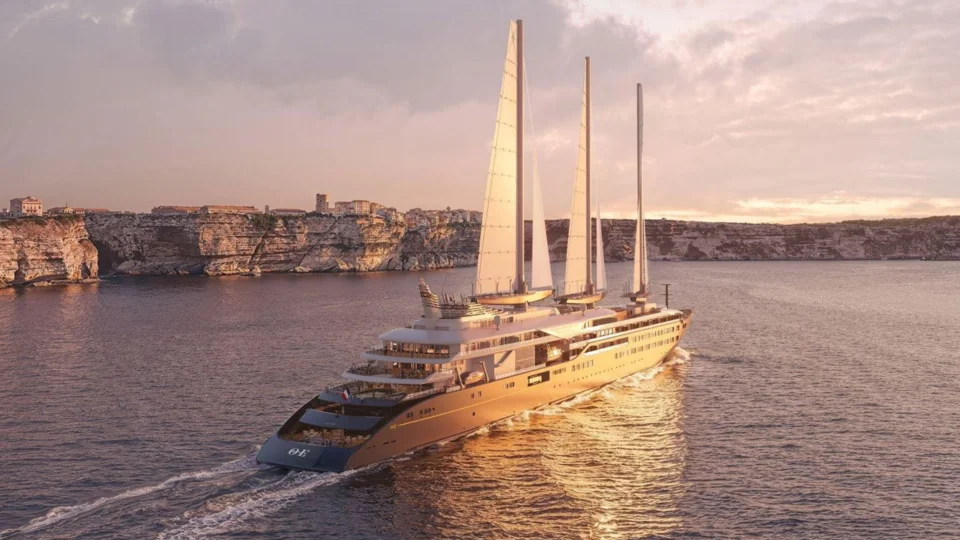 The 220-metre Orient Express Corinthian is allegedly the largest sailing boat in the world
