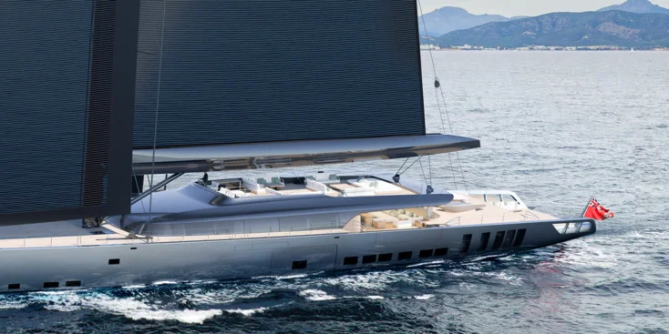 The Sky's flybridge will be home to comfortable lounges and two helm stations