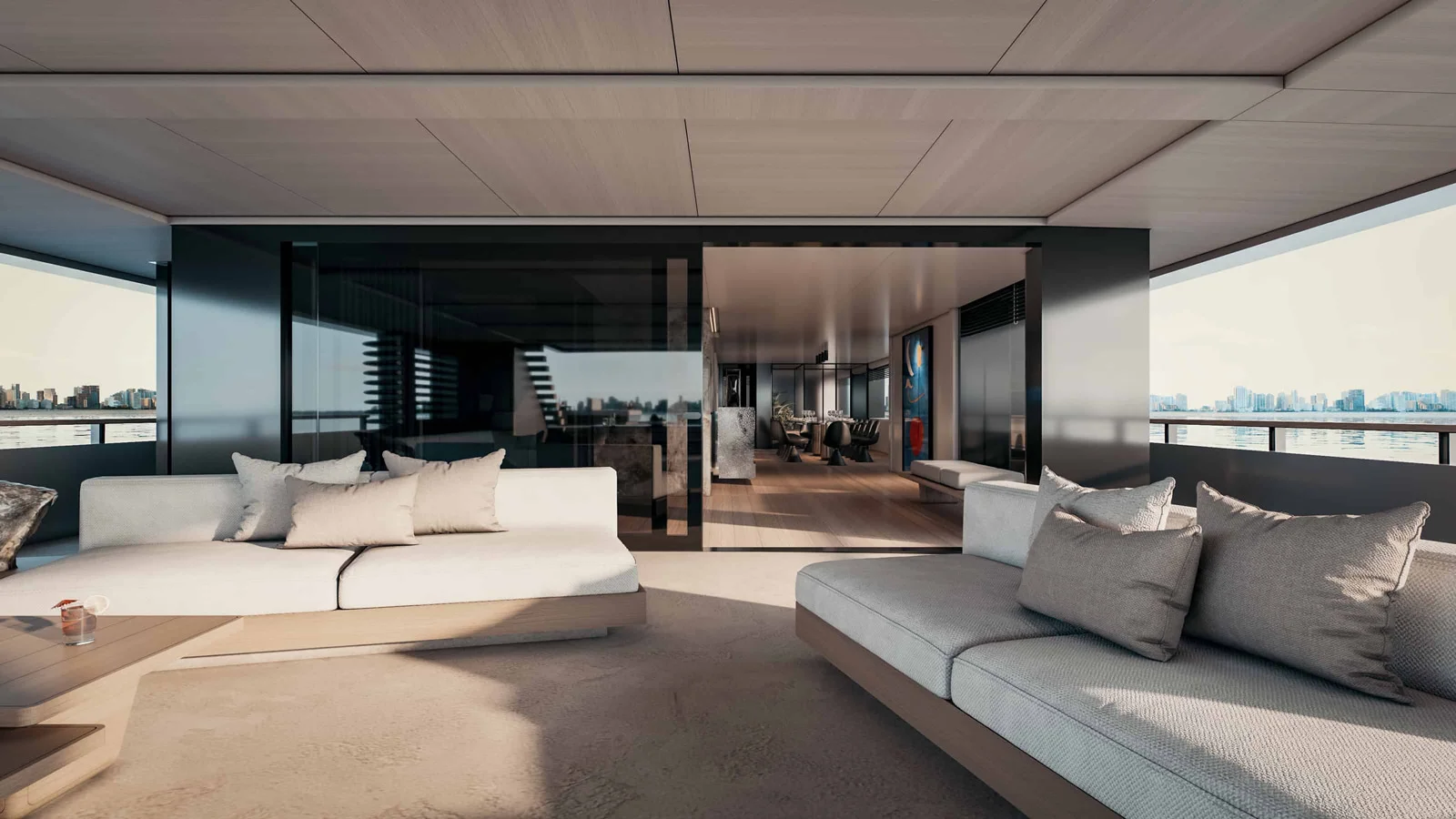 Multifunctional space on the main deck