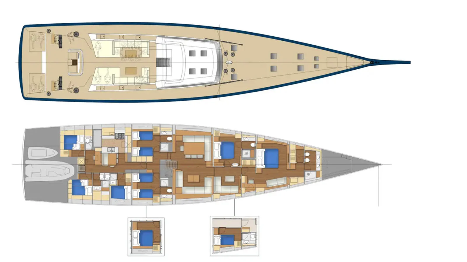 Raised saloon, master forward