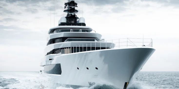 The DreAMBoat with a volume of 4,550 GT is one of the largest boats ever built by Oceanco