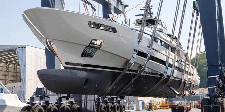 Launch of the first 49.9-metre Baglietto Fast50 superyacht