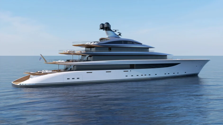 Portofino by H2 Yacht Design: “A timeless design but ruthlessly modern in her surfacing and detail, from the flared bow to the dramatically shaped transom, she oozes style”