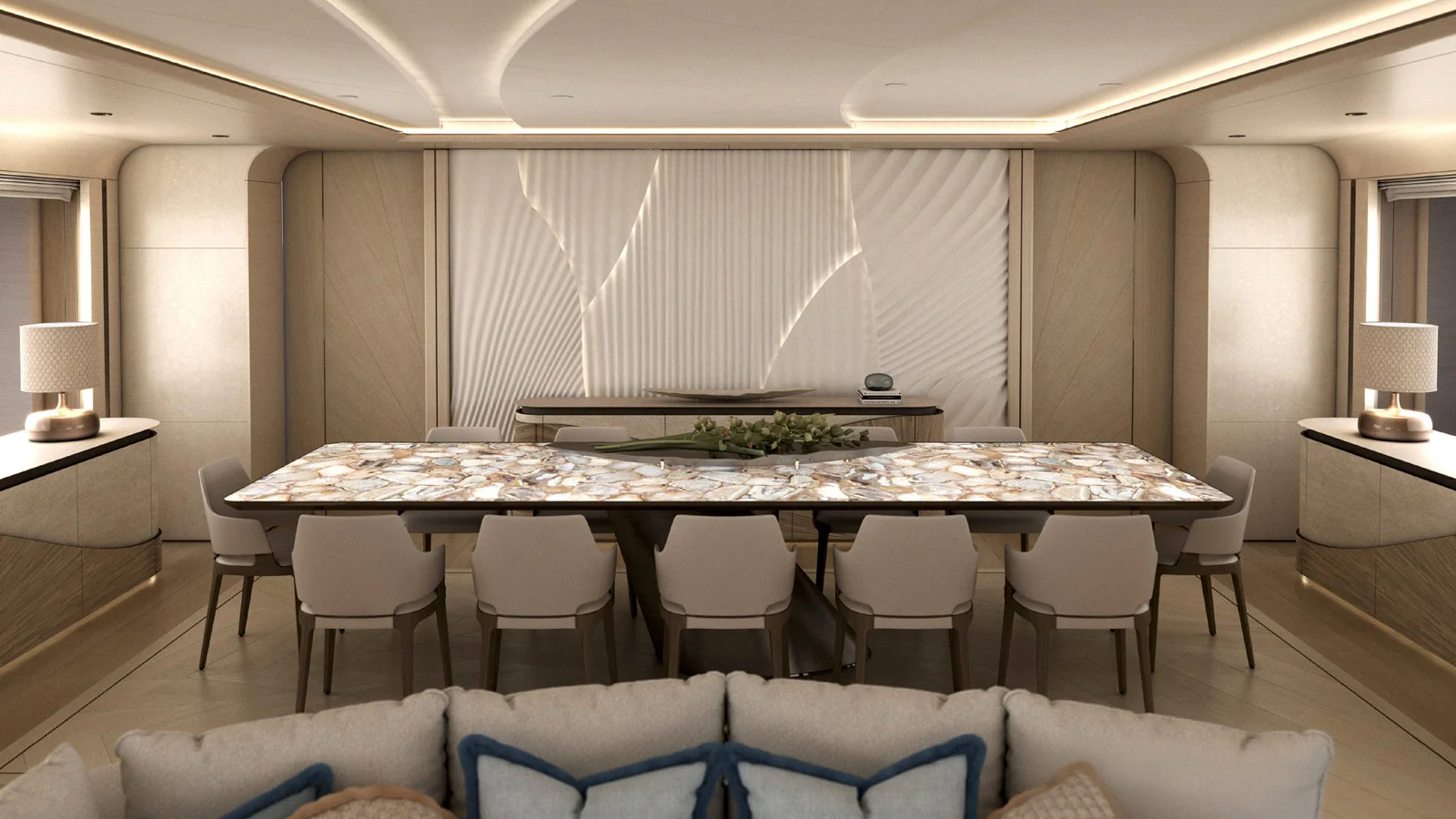 Golden Yachts O'Madeleine's dining area