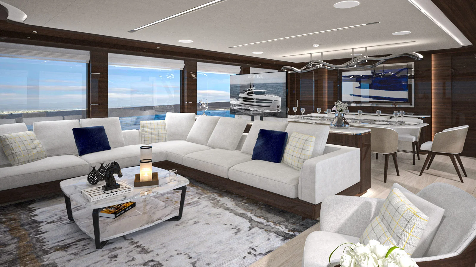 Lazzara UHV 100's main deck saloon