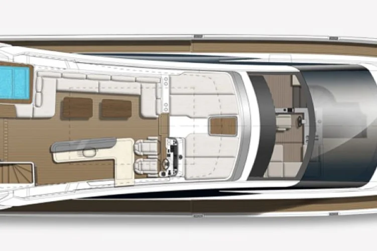 Flybridge: version with aft sofa