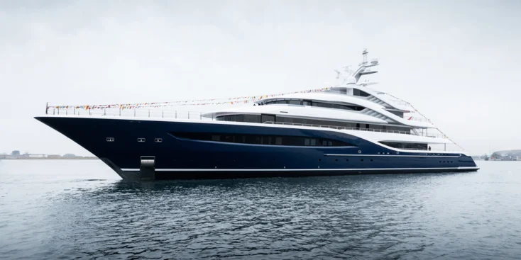 Launch of Turquoise Yachts' new flagship, 87-metre superyacht Angelique