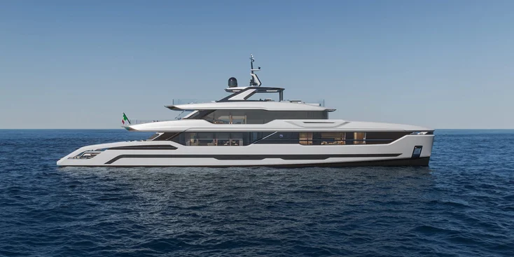 The DOM155's elegant exterior is owed to Stefano Vafiadis
