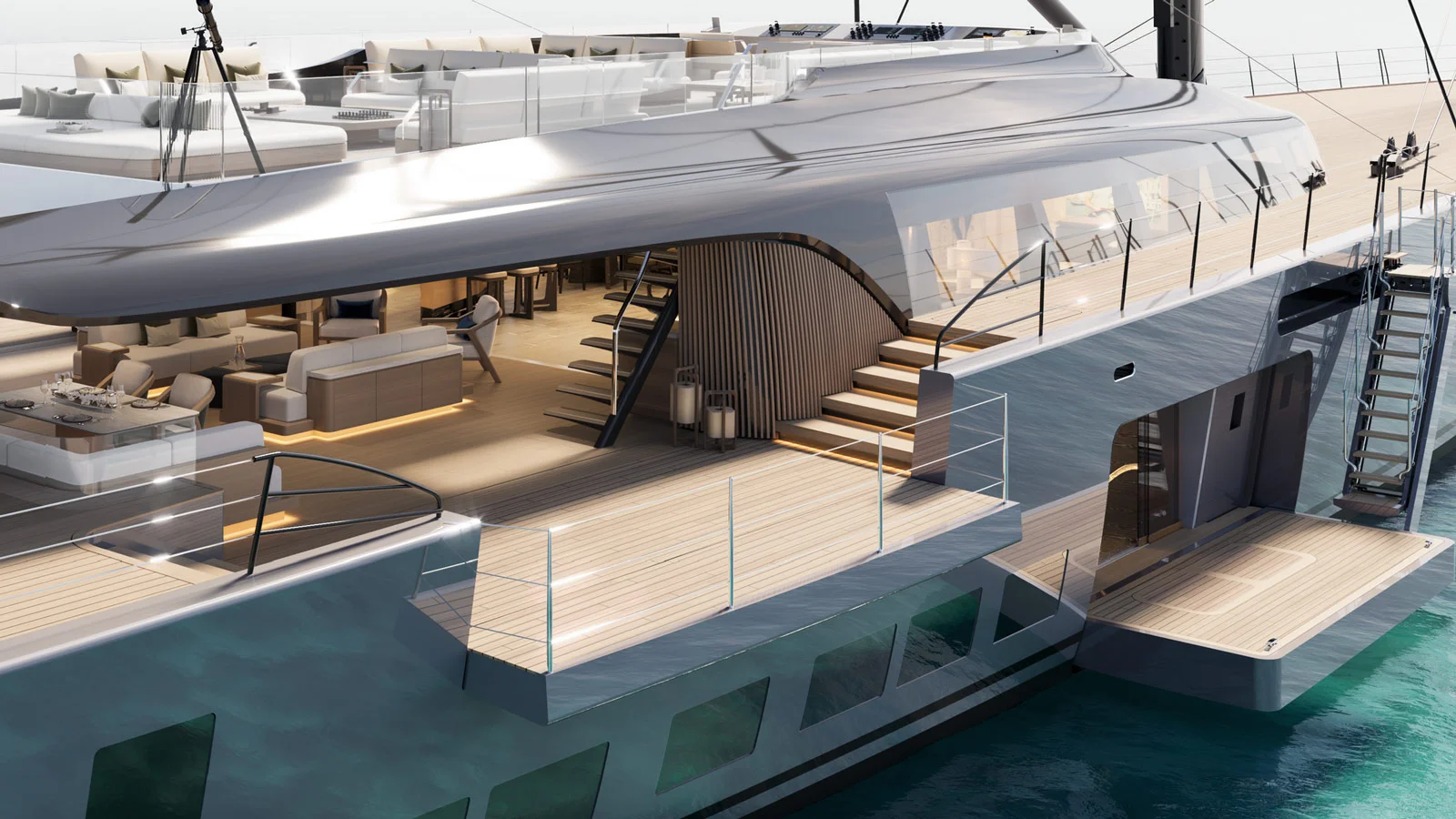 Lounge area in the Sky's cockpit