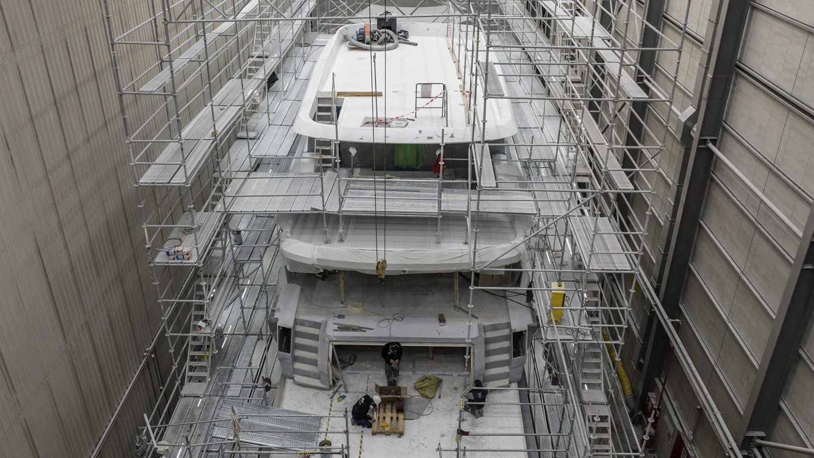 Construction on the first Sirena 118 unit at Turkish Sirena Yachts