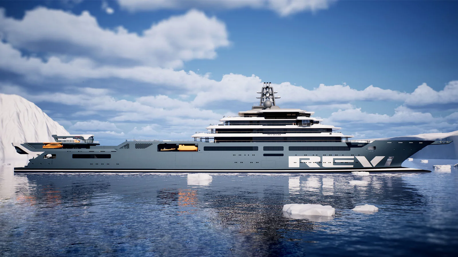 The 182.9-meter explorer REV Ocean claims to be the largest yacht in the world (Vard, 2026)