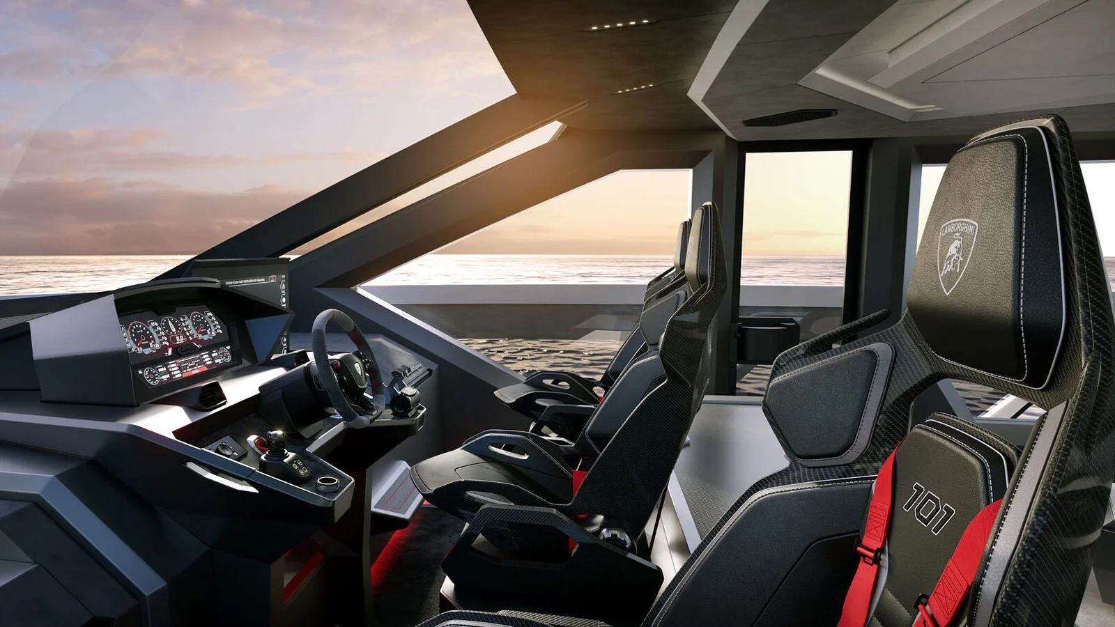 Tecnomar Lamborghini 101's helm station