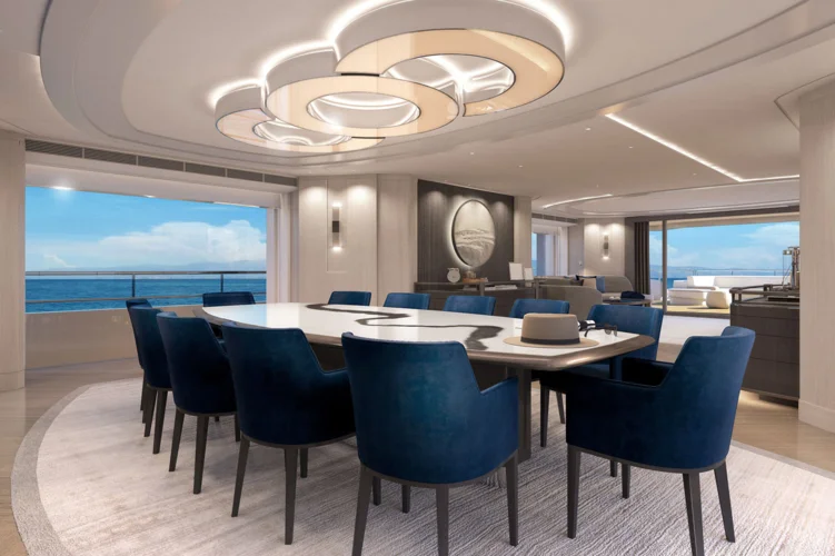 Dining area on the main deck