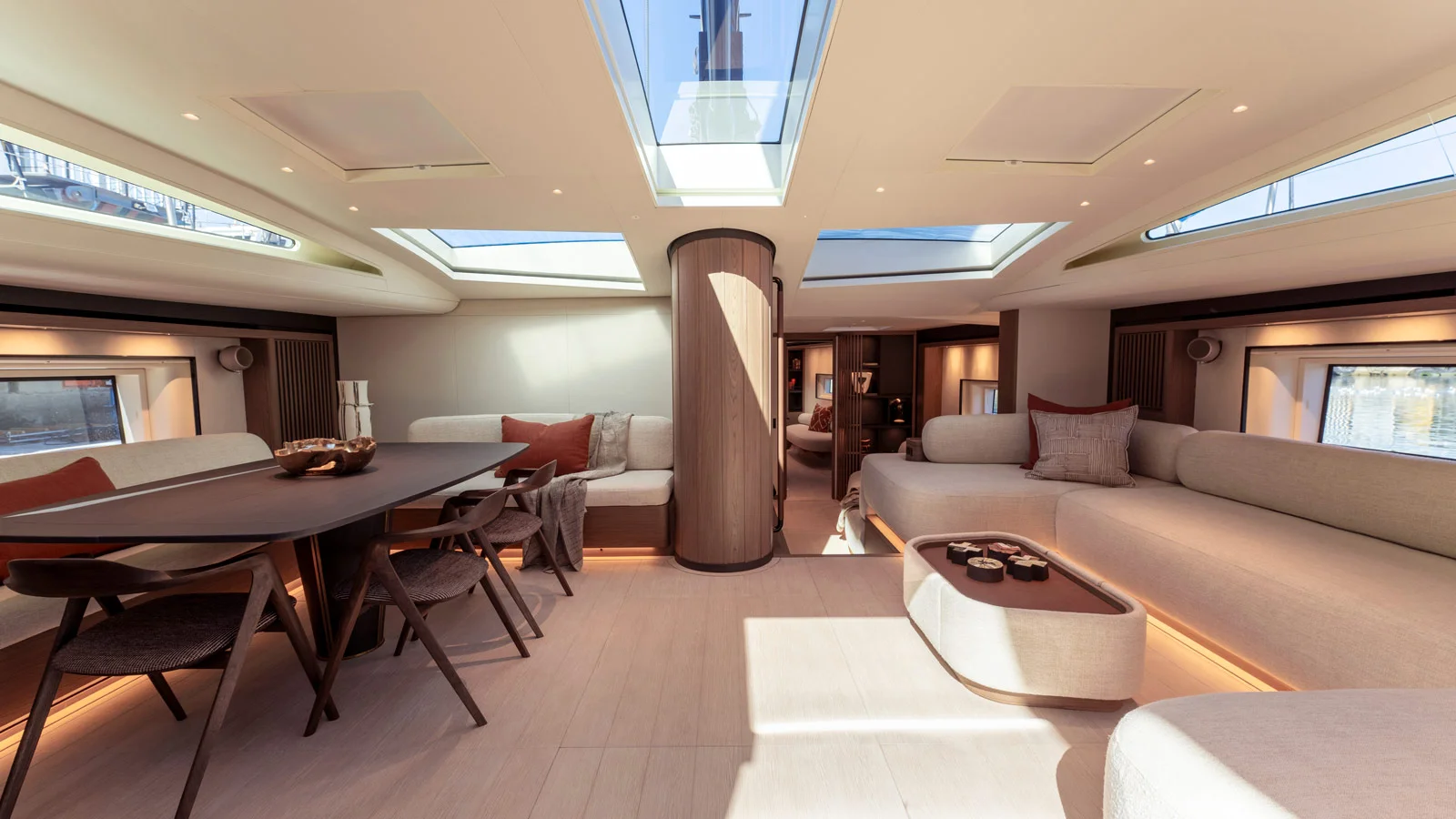 The saloon on board the Southern Wind Kalantis is full of natural light