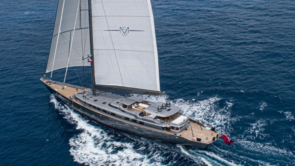 The 78-metre M5 (ex. Mirabella V) is the current title-holder for the world's largest single-mast yacht