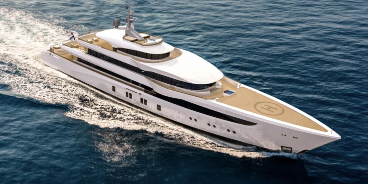 The 70-metre Project Opal by Mulder Design reimagines luxury yachting