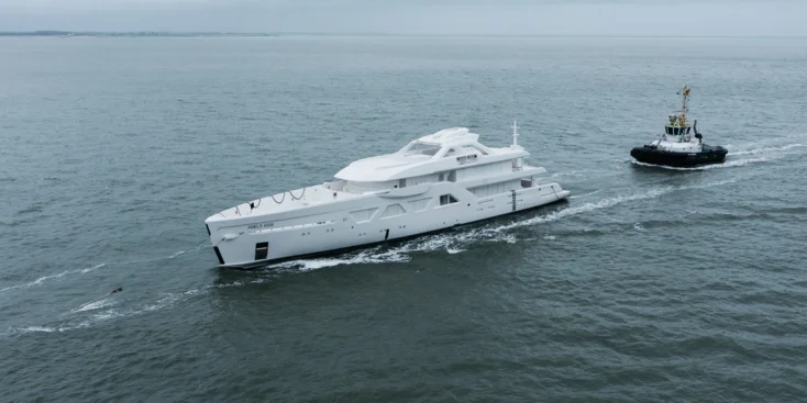 Dutch Damen Yachting has moved the eighth 60-metre Amels 60 Limited Editions superyacht to its yard in Vlissingen