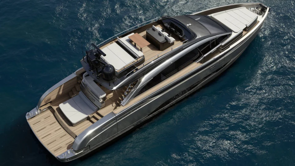 Both exterior and interior areas on board the Pershing GTX70 are spacious and well-planned