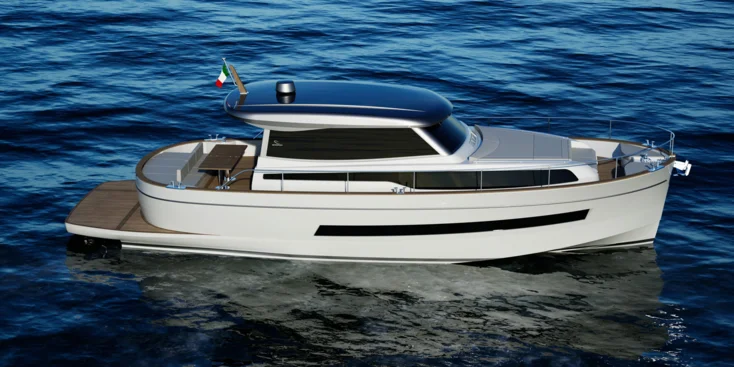 The Apreamare Gozzo 48 Cabin is the modern day interpretation of traditional Gozzo Sorrentino style