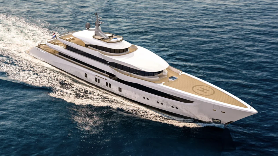 The 70-metre Project Opal by Mulder Design reimagines luxury yachting
